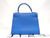 Hermes Kelly Blue Courchevel with Gold Hardware