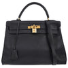 Secondhand Hermes Kelly Blue Courchevel with Gold Hardware