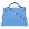 Secondhand Hermes Kelly Blue Epsom with Palladium Hardware