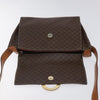 Celine Vintage Macadam Circle Logo Canvas and Leather