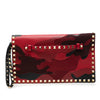 Secondhand Valentino Canvas and Nappa Camouflage Rockstud Wristlet Clutch