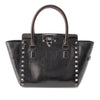 Secondhand Valentino Small Crinkled Calfskin Rockstud Double Handle Tote