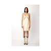 Roberto Cavalli cream leather sleveeless dress pre-owned