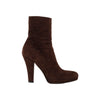 Miu Miu brown leather ankle boots pre-owned