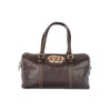 Secondhand Gucci Dark Brown Leather GG Britt Boston Bag