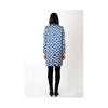 Moel Bosh blue and white ikat coat pre-owned