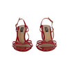 Le Silla red leather sandals shoes pre-owned