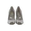 Secondhand Sergio Rossi Silver Snake Effect Peeptoe Heels - '10s