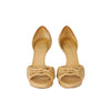 Secondhand Dior Beige Leather Peeptoe Heels with Bow - '10s