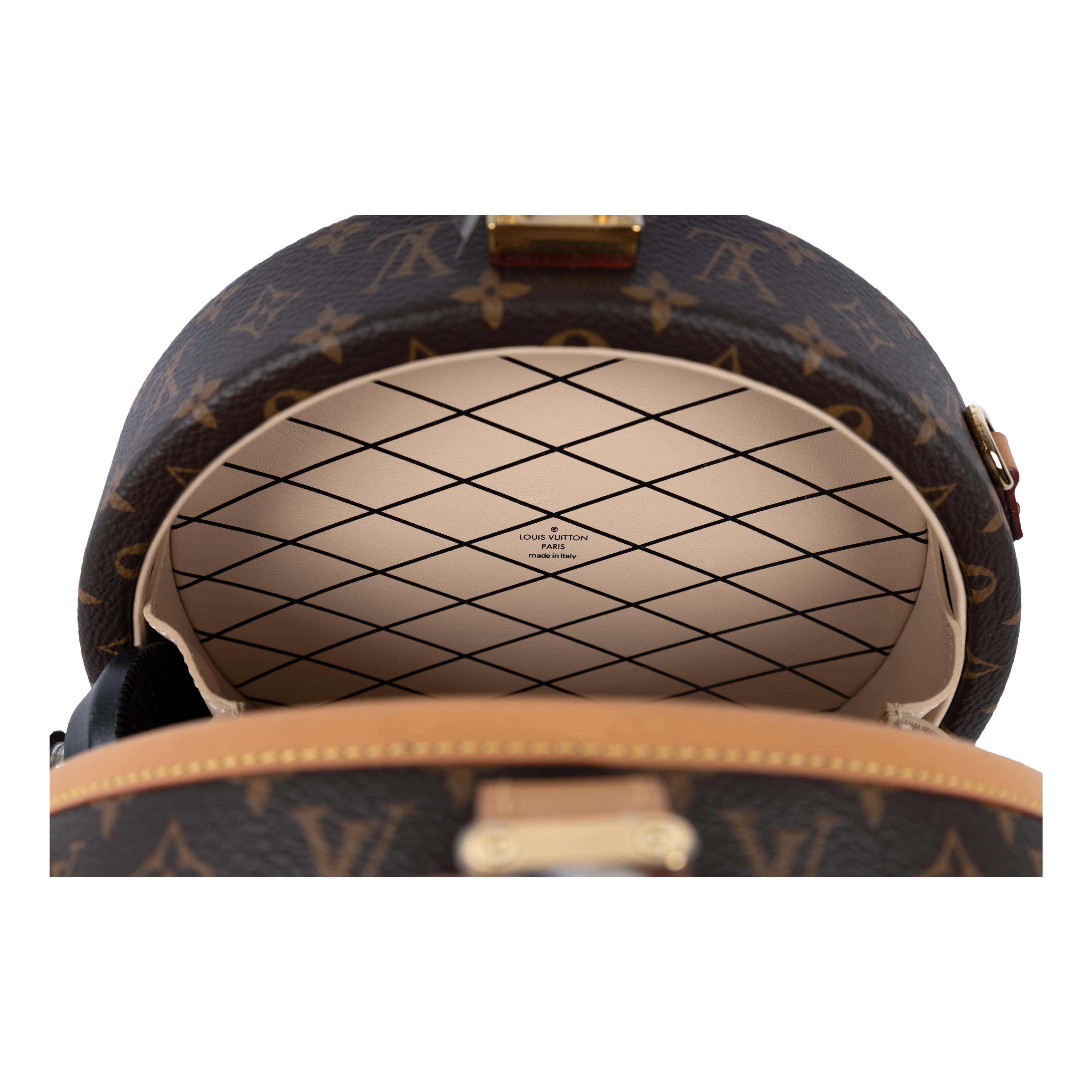 Pre-owned Louis Vuitton Petite Boite Chapeau Monogram Brown