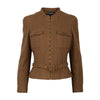 Secondhand Chanel Brown Tweed Belted Jacket