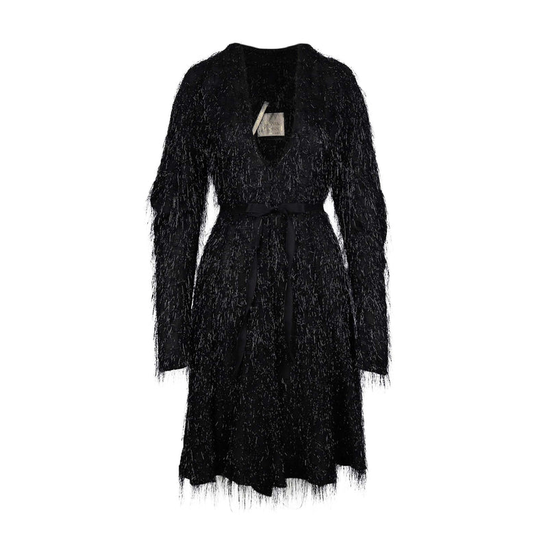 Second Hand Vivienne Westwood Black Dress with Glitter Fringes