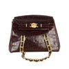 Secondhand Gianni Versace Vintage Crocodile Embossed Handbag