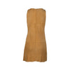 Roberto Cavalli tan suede sleveeless dress pre-owned