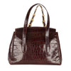 Secondhand Gianni Versace Vintage Crocodile Embossed Handbag