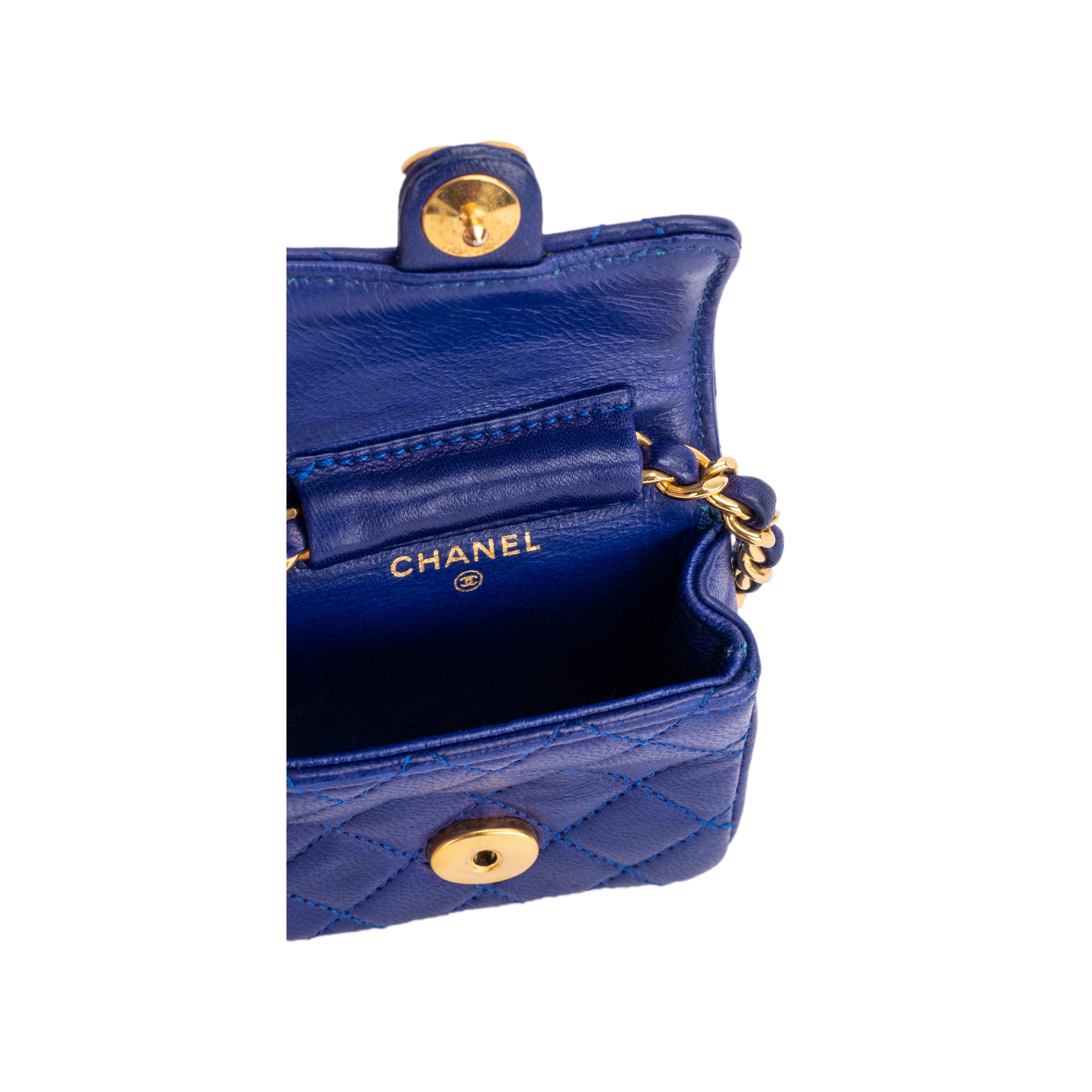 Chanel Blue Mini Flap Bag - '90s