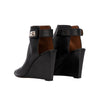 Givenchy "Shark" black leather open toe ankle boots pre-owned