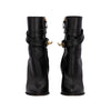 Givenchy "Shark" black leather ankle boots, zip fastening pre-owned