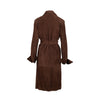 Roberto Cavalli brown suede trench coat pre-owned