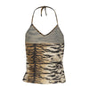 Second-hand Roberto Cavalli Tiger Print Halterneck Top