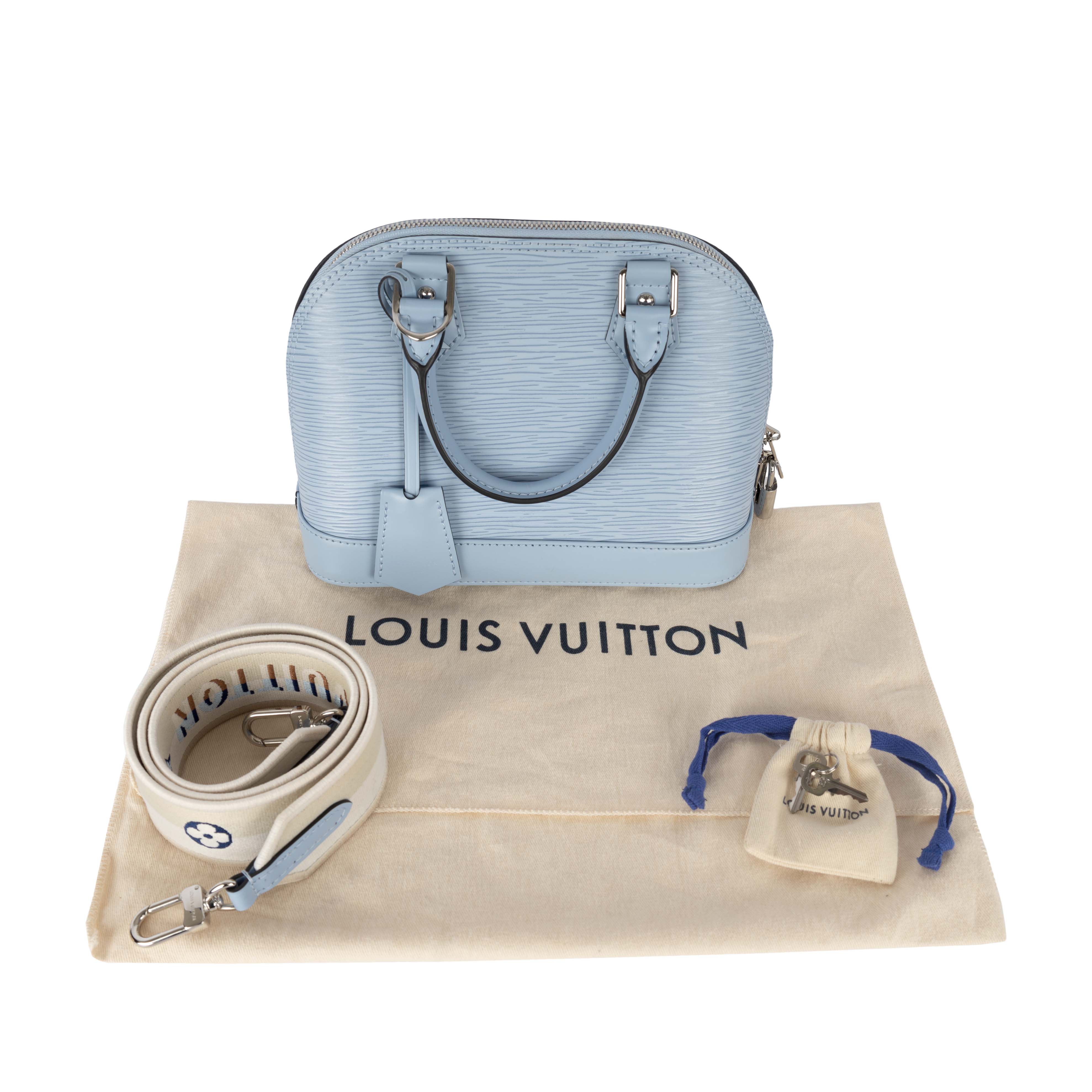Louis Vuitton Alma Blue Leather Handbag (Pre-Owned) – Bluefly