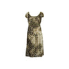 Pre-owned Roberto Cavalli green velvet printed dress-'00s