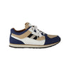 Bally blue and beige leather sneakers shoes pre-owned