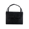 Valigeria Rossi black crocodile leather bag pre-owned