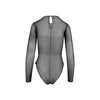 Gianfranco Ferré 90's black semi-transparent bodysuit with long sleeves pre-owned