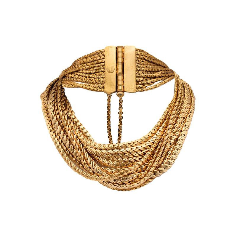 Gianfranco Ferré gold-plated necklace. Maxi fit with tightly knit chains, back fastening pre-owned