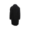 All Saints black wool overcoat. Lapels, two front pockets and hidden fastening pre-owned