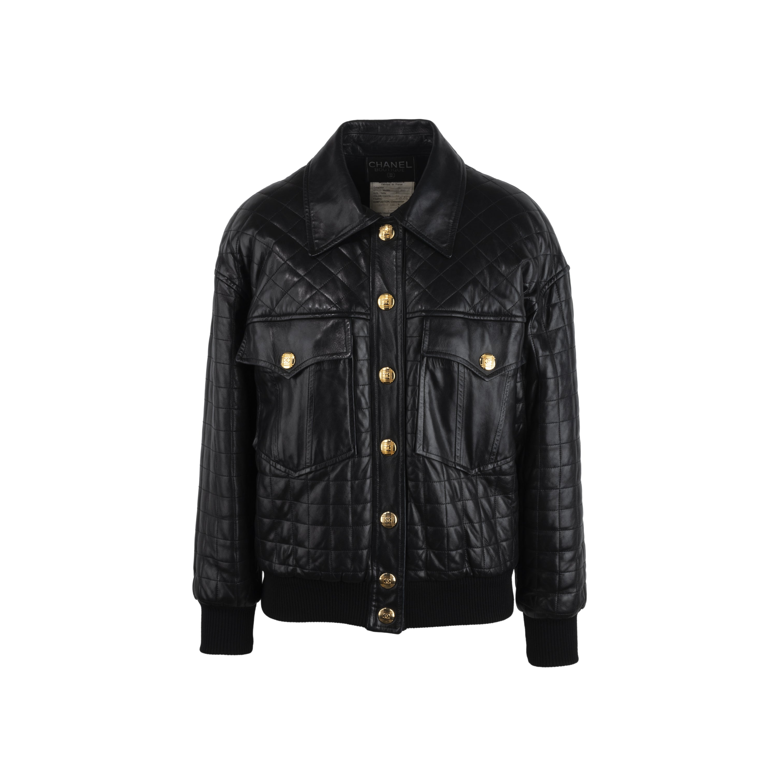 Quilted Lambskin Moto Jacket- '90s