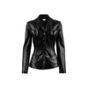 Boned Bustier Leather Blazer