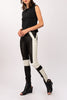 Ash Studio Paris black and white leather trousers. Low rise, skinny fit pre owned