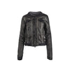 Giorgio Brato leather jacket. Featuring a wide neckline, long sleeves, a central fastening and front pockets pre-owned