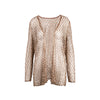 Collection Privée golden jacket. Semi-transparent, long sleeves, embroidered with tubular crystals pre-owned