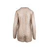 Collection Privée golden jacket. Semi-transparent, long sleeves, embroidered with tubular crystals pre-owned