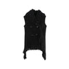 Le Sentier black leather and wool vest pre-owned