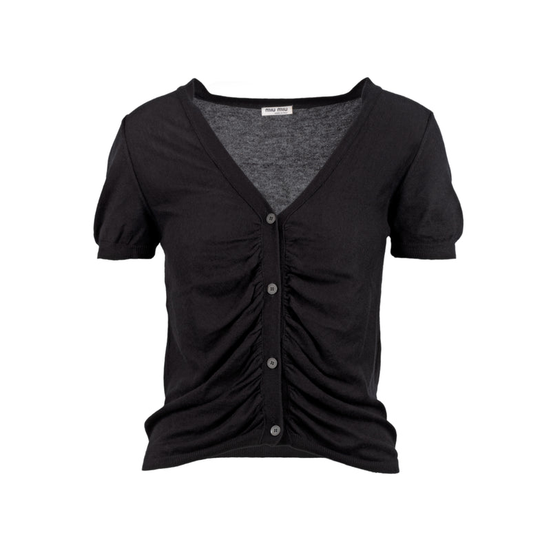 Miu Miu black cardigan wool pre-owend
