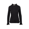 Marni black ribbed pullover. Fitted style with high neck and long sleeves pre-owned