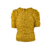 Tom Ford yellow silk t-shirt, decorated with full coverage curls pre-owned