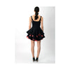 Thierry Mugler black and pink exagerated ruffle dress pre-owned