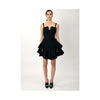 Thierry Mugler black and pink exagerated ruffle dress pre-owned